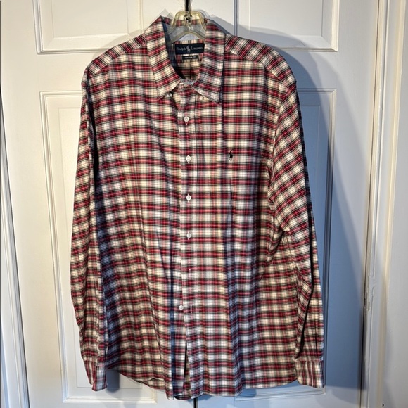 Ralph Lauren Red and White Casual Button Down Shirt - Picture 1 of 7